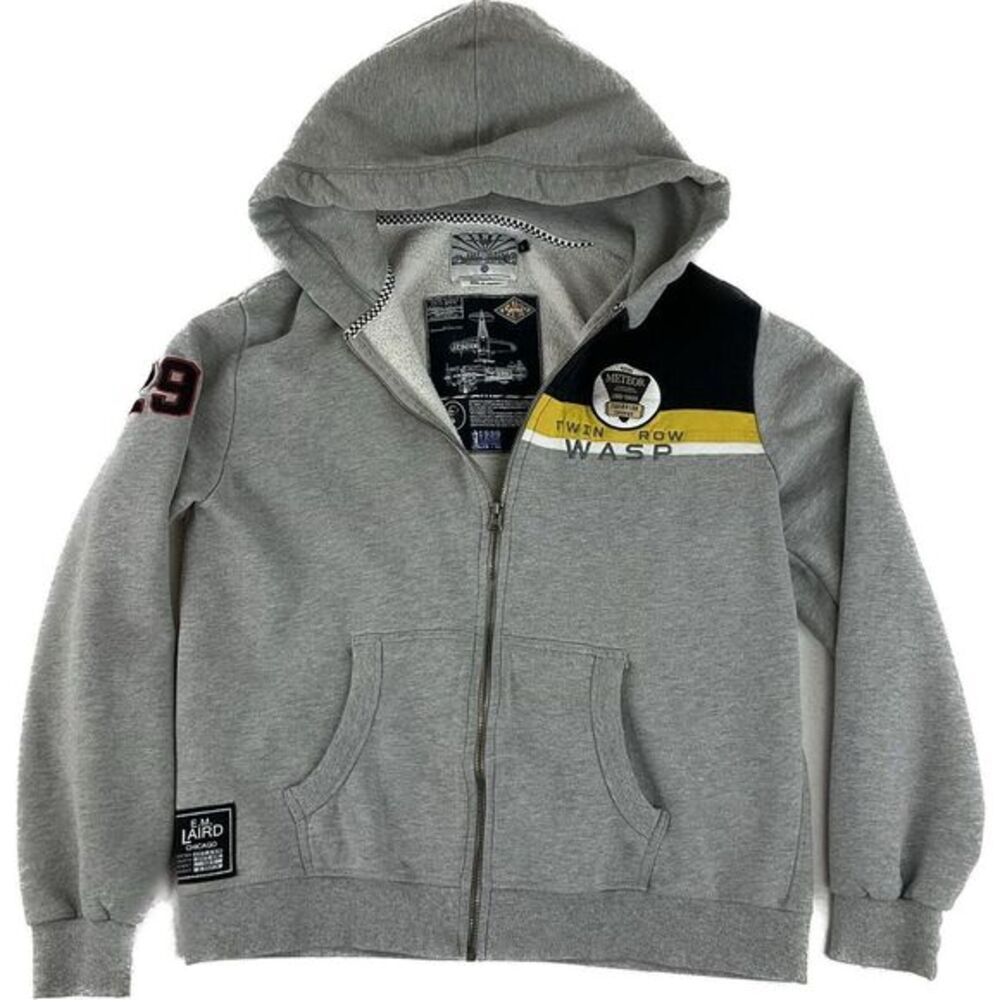 Barnstormer Full Zip Hoodie Mens Large LTR-14‎ Meteor Laird Planes